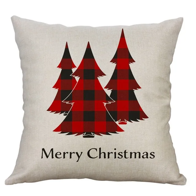 Christmas Pillowcase Cushion Covers 45x45cm Sofa Decoration Gift Letter Print Linen Pillow Cover For Home Xmas Ornament 2021 8