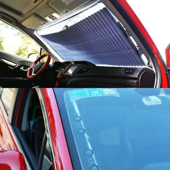 

65cm Retractable Car Windshield Sunshade Sun Insulation Curtain UV Protection Sun Shade Cover Adjustable Insulation Shade