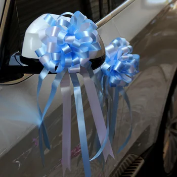 

Wedding Gift Box Flower Wedding Car Latte Art Door Handle Decoration Honeycomb Ball Flower Cool Large Size Ribbon Floats Marriag