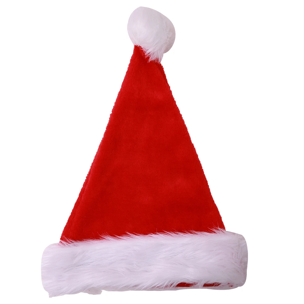 

Santa Hat 2020 New Year Xmas Men Women Children Christmas Hat Decoration Long Plush Christmas Decoration Holiday
