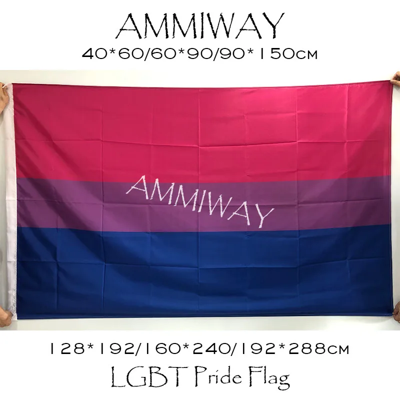 AMMIWAY Любой Размер бисексуальный Прайд Радужный Флаг ЛГБТ домашний декор для геев