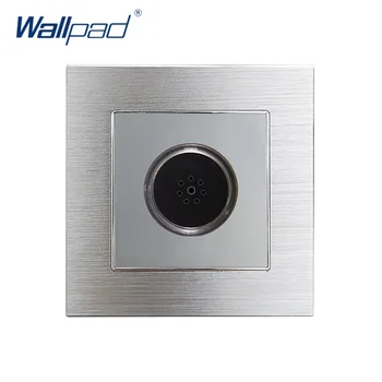 

New Arrival Sound Light Control Switches Wallpad Luxury Wall Light Switch Grey Aluminum Alloy Panel Interrupteur