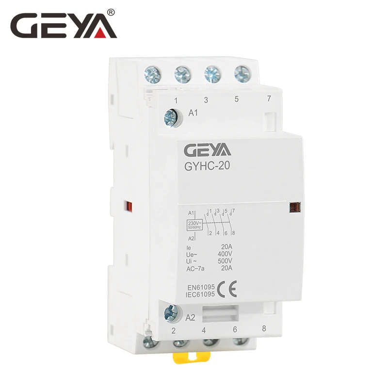 GEYA 4P 16A 20A 25A 4NO или 2NO2NCHousehold модульный контактор переменного тока на din рейку Тип
