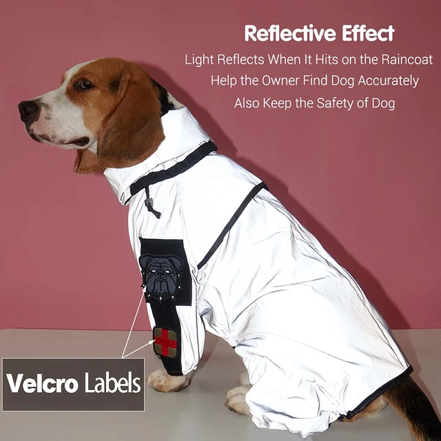 Reflective Pet Dog Jumpsuit Waterproof Raincoat Sunscreen Dog Outdoor Clothes Jacket for Small Medium Large Dog Pet Supplies 5