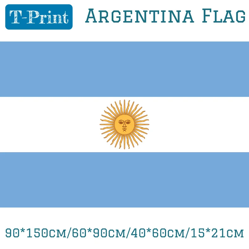 90*150 см/60*90 см/40*60 см/15*21 см Флаг Аргентины для Национального олимпийского дня Кубка мира