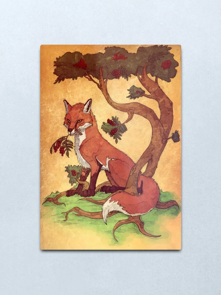 Совет: Оловянная табличка с металлической печатью Red Fox домашний Настенный декор
