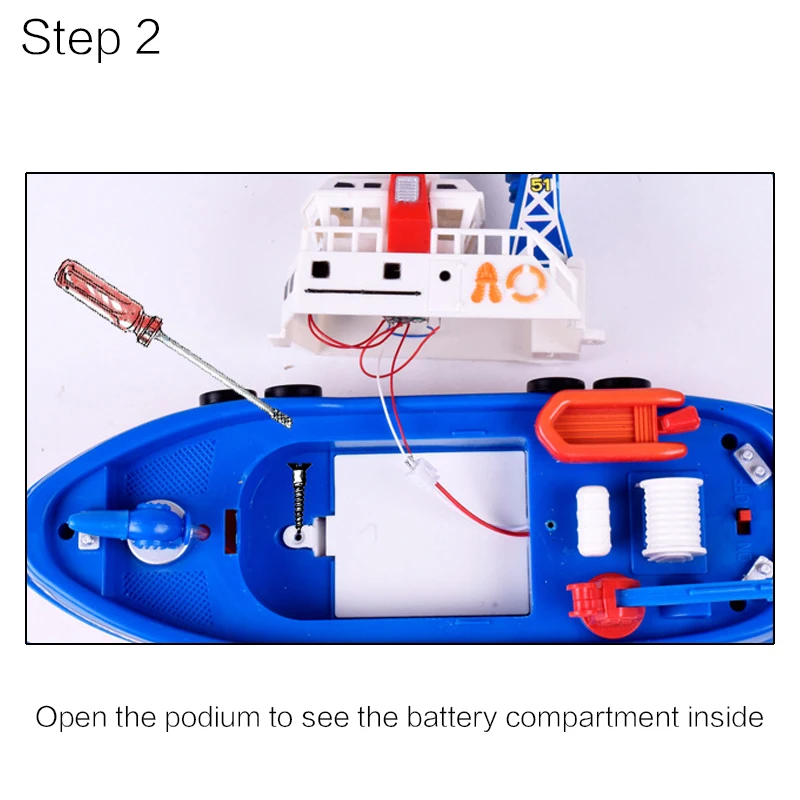 Kids Toy Fire Boat High Speed Music Light Electric Marine Rescue Non-remote Gifts RC Boats Remote Control Toys Educational Toys