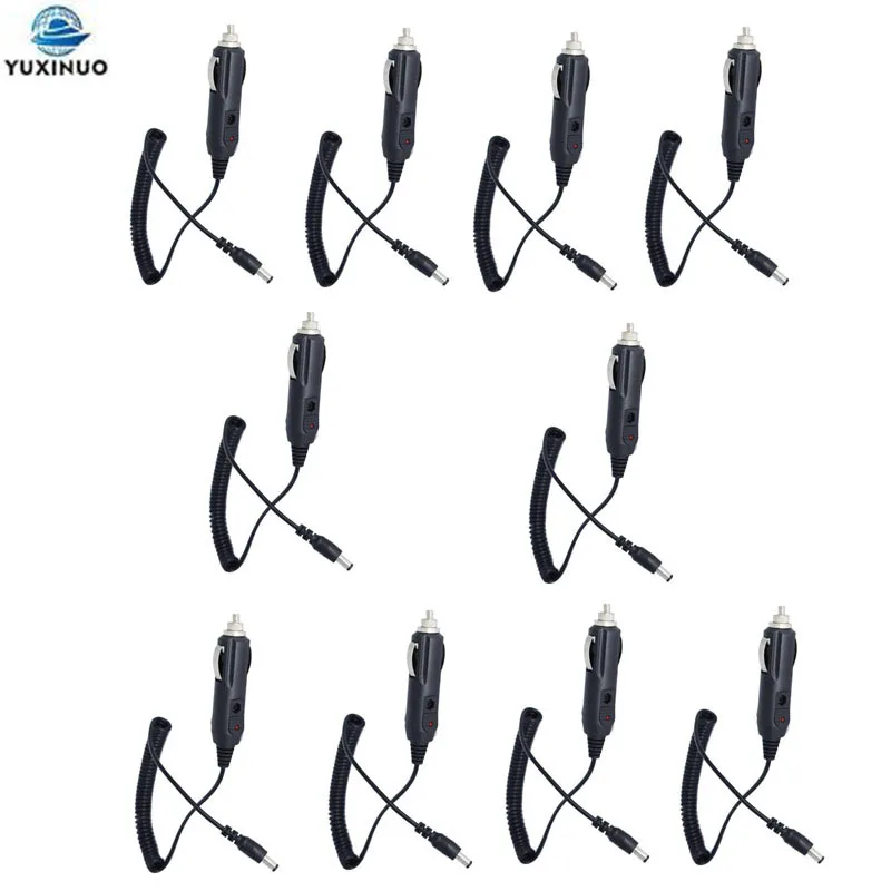 

10 шт. 12 В кабель для зарядки автомобильного прикуривателя для путешествий для BaoFeng UV 5R 9R