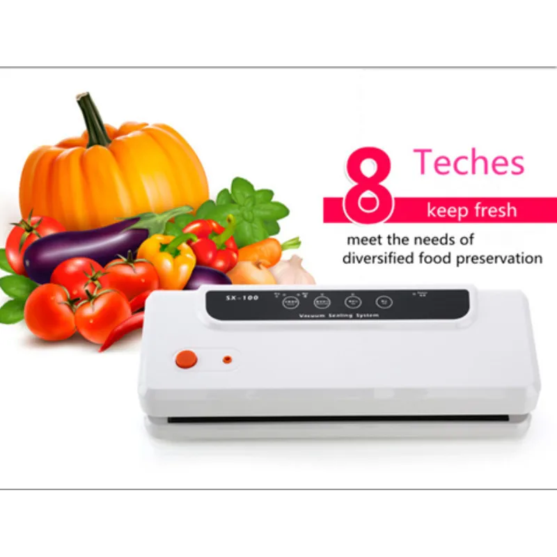 Commercial Household Vacuum Sealer Machine Automatic Food Saver Vacuum Sealing Packer Plastic Packing Machine fully automatic vacuum packer commercial food empty sealed bag dry and wet dual use cooked food fresh keeping plastic sealer