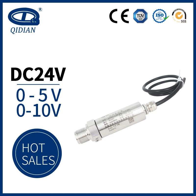 

QDX50A Diesel Fuel Tanks Pressure Transmitter 5v 10v Air Pressure Transmitter Absolute Pressure Sensor with 1m waterproof cable