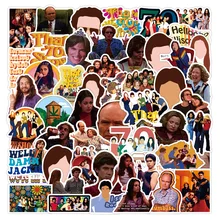 

50PCS Classic Comedy 70s Show Graffiti Stickers Waterproof Luggage Notebook Scooter Water Cup Stickers Toys