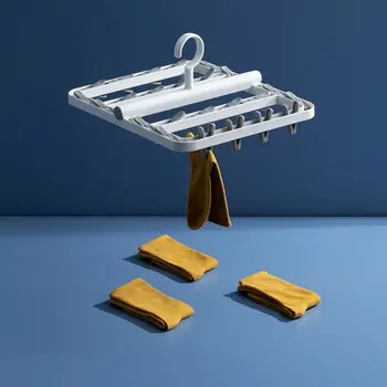 

Multifunction Windproof Multi-clip Clothes Socks Rack