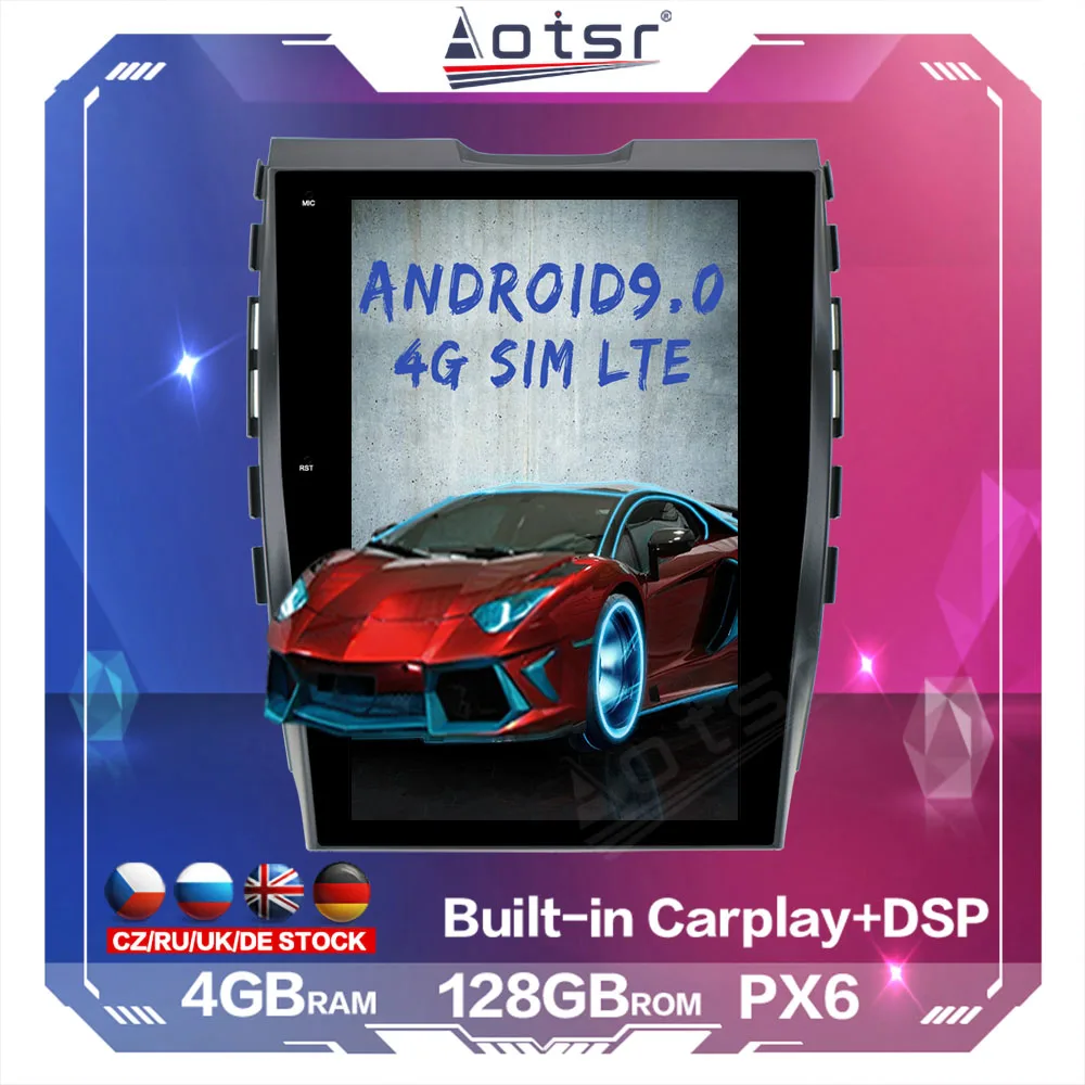

128GB Tesla Style Android Car Radio For Ford Edge 2015 - 2018 Car Multimedia Player GPS Navigation Stereo DSP Carplay 4G SIM LTE