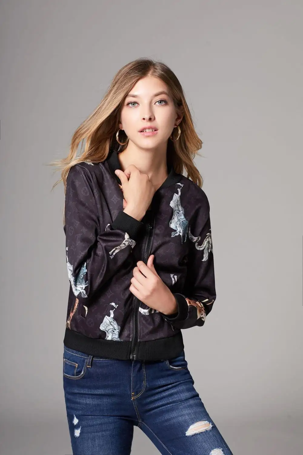 discounted  2019 New Winter Autumn Women Long Sleeve Jackets Coats Fashion Causal Ladies Prints High Quality Ja