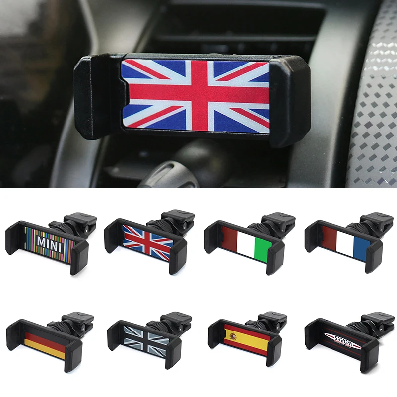 

KJAUTOMAX For Mini Cooper R50 R52 R53 GPS R54 R55 R56 Flag Style Phone Holder R60 R61 F55 F56