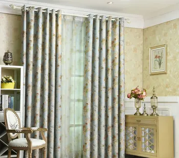

Luxury Blackout Curtains For Living room Bedroom Window French Treatments Drapery Girl's Floral Curtains Tulle Kitchen Curtains