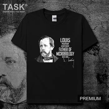 

French Microbiologist Louis Pasteur Portrait Print T-Shirt Men's Summer Cotton O-Neck Short Sleeve T Shirt New Size S-3XL