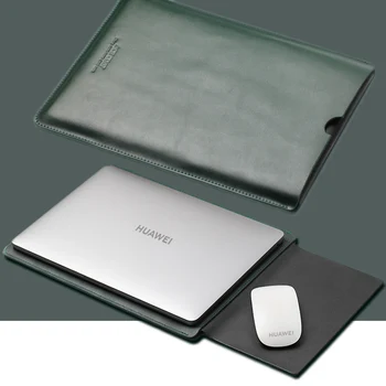 

ACECOAT Split Leather Protective Sleeve Tote Bag 13 14" for 2020 Huawei Matebook X Pro Case / matebook D14 Notebook