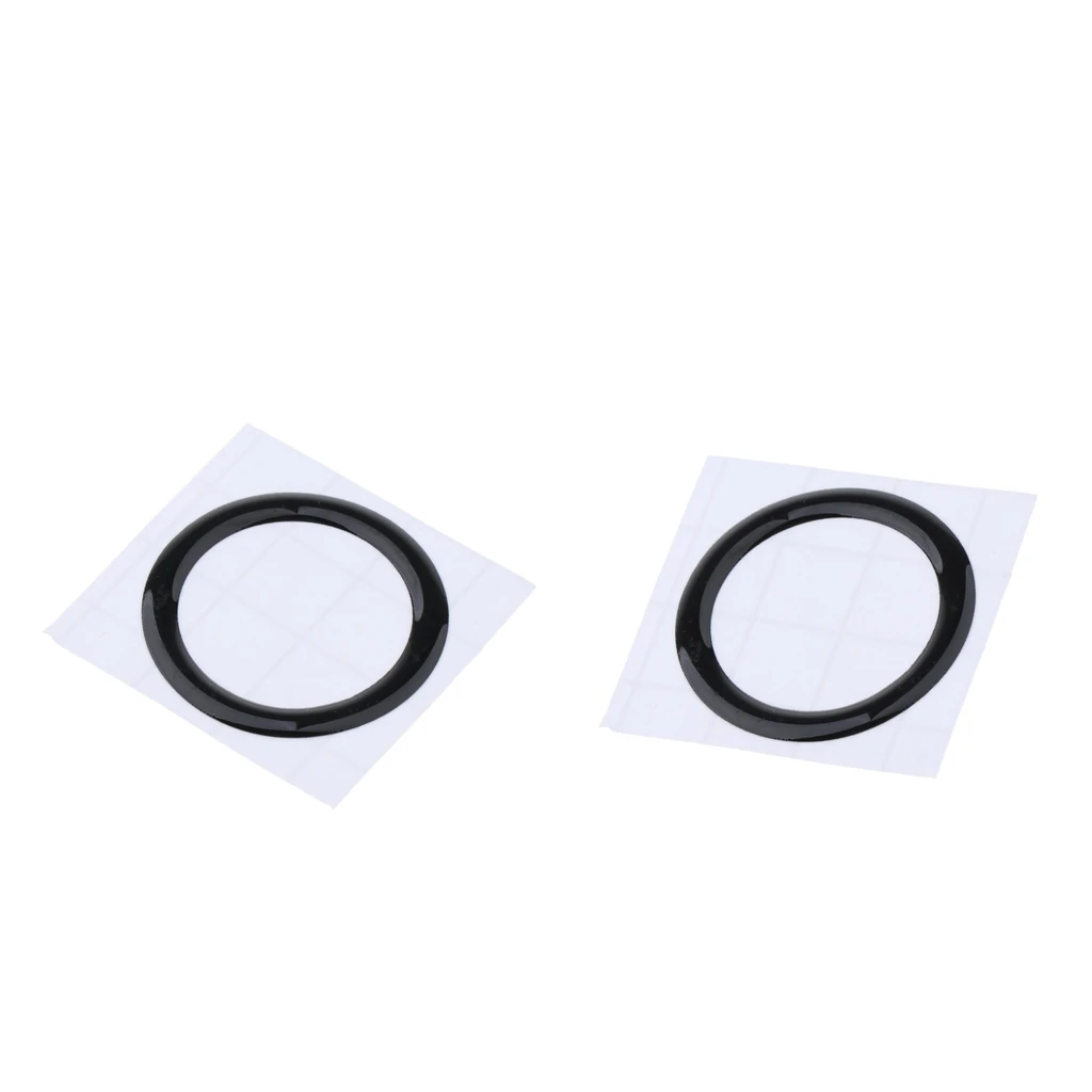 2 Pieces Car Start Stop Button Ring Trim Decor For BMW E90 E60 E70 (Black)