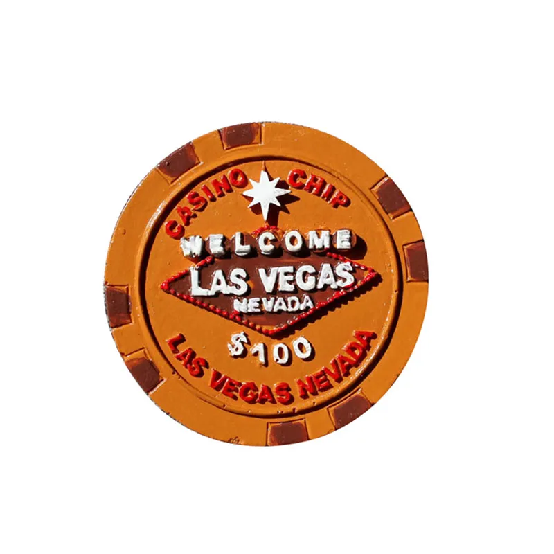 

Lychee Las Vegas Round Refrigerator Magnetic Sticker Famous Landscape Fridge Magnet Modern Home Kitchen Decoration