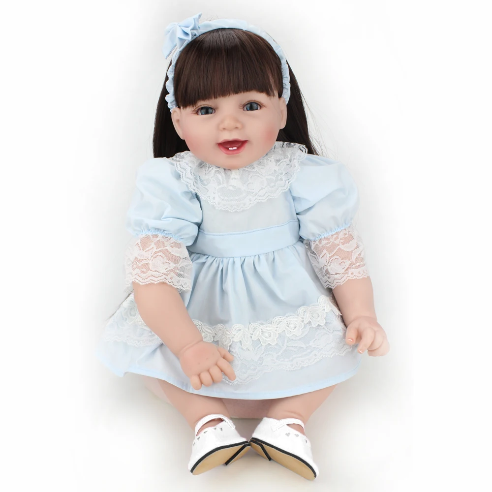 Baby Reborn Doll 55cm Baby Girl Dolls Soft Silicone Boneca Reborn Brinquedos Bonecas Children's Day Gifts Toys Bed Time Playmate