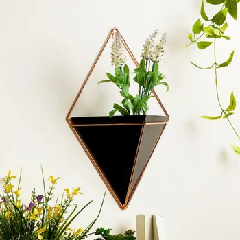 

Nordic Style Geometric Plant Pot Wall Mounted Wall Hanging Succulent Flower Pot Decorative