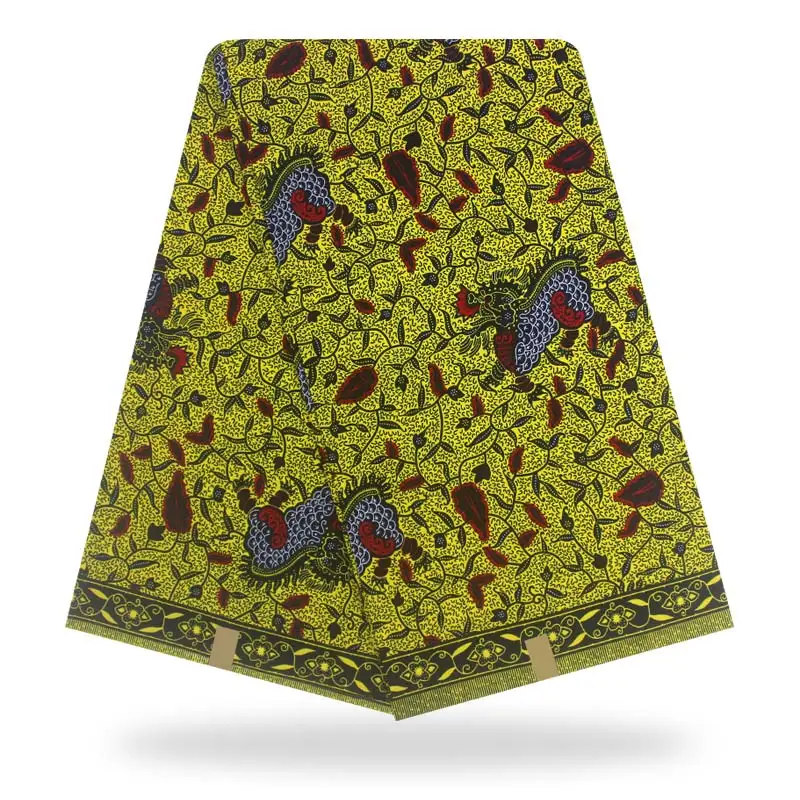 

African Wax Prints Fabric Ankara Polyester Wax Print Fabric Real Wax High Quality 6 yards African Fabric for Party Dres