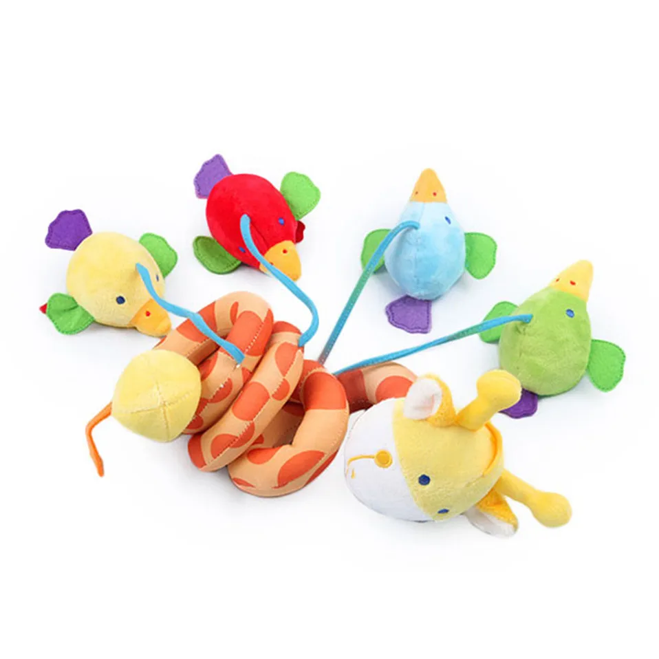 Милые игрушки для моделирования животных, игрушки для активного отдыха, кровать и коляска, спиральная игрушка, мягкие погремушки для младенца, Висячие колокольчики, игрушки для новорожденных 0-12 месяцев