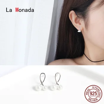 

La Monada Cross Earings Studs 925 Sterling Silver Fine Jewelry Minimalist Stud Earrings For Women Silver 925 Korean