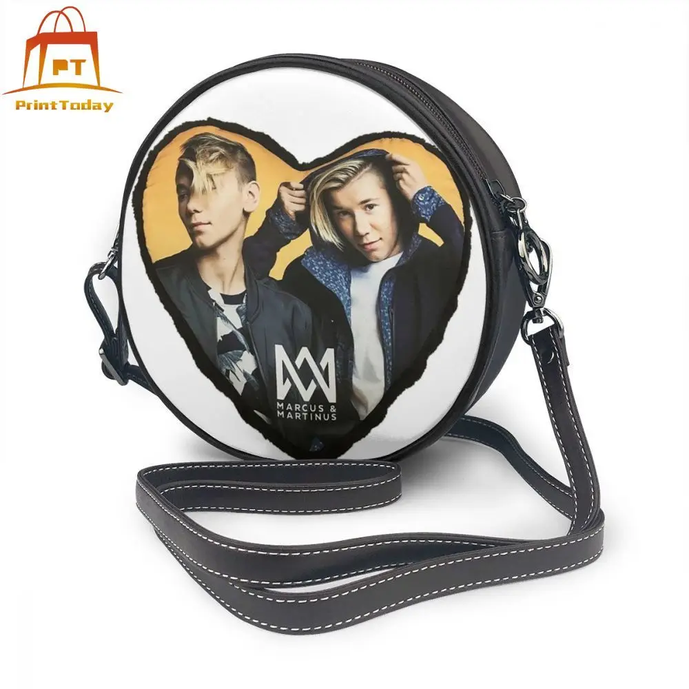 

Marcus And Martinus Shoulder Bag Marcus And Martinus Leather Bag Teen Trending Women Bags Crossbody Street Pattern Round Purse