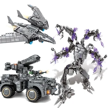 

new Shanghai Military Fortress Aircraft Plane Avion Army Figures Sets Movie Stealth fighter Model building blocks toys Gift
