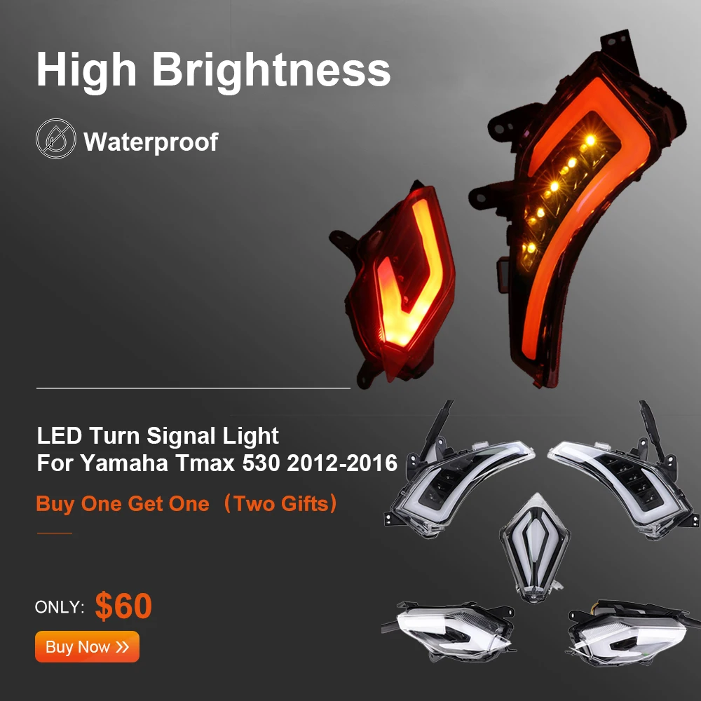  For TMAX 530 Light LED Turn Signal Light For YAMAHA T-Max T Max Tmax 530 TMax530 2012 2013 2014 201 - 33032582685