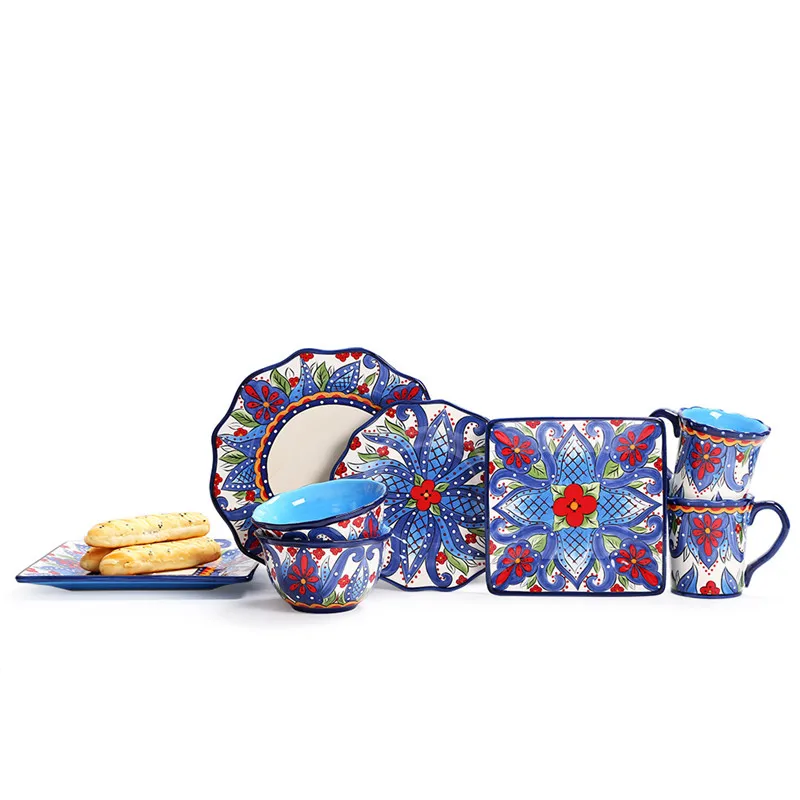 Европейский Креативный керамический набор посуды ручная роспись посуда