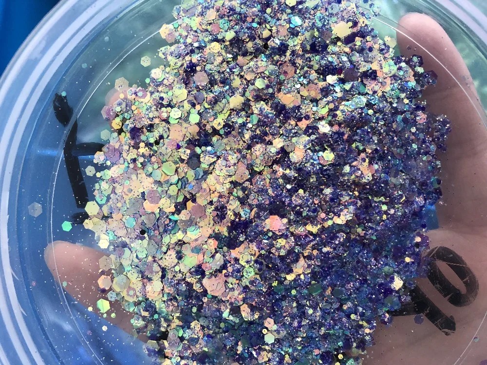 50G/Bag Holographic Mixed Hexagon Shape Chunky Nail Glitter Sequins Sparkly Flakes Slices Manicure Body/Eye/Face Glitter TCF2335 50G/Bag Holographic Mixed Hexagon Shape Chunky Nail Glitter Sequins Sparkly Flakes Slices Manicure Body/Eye/Face Glitter TCF2335