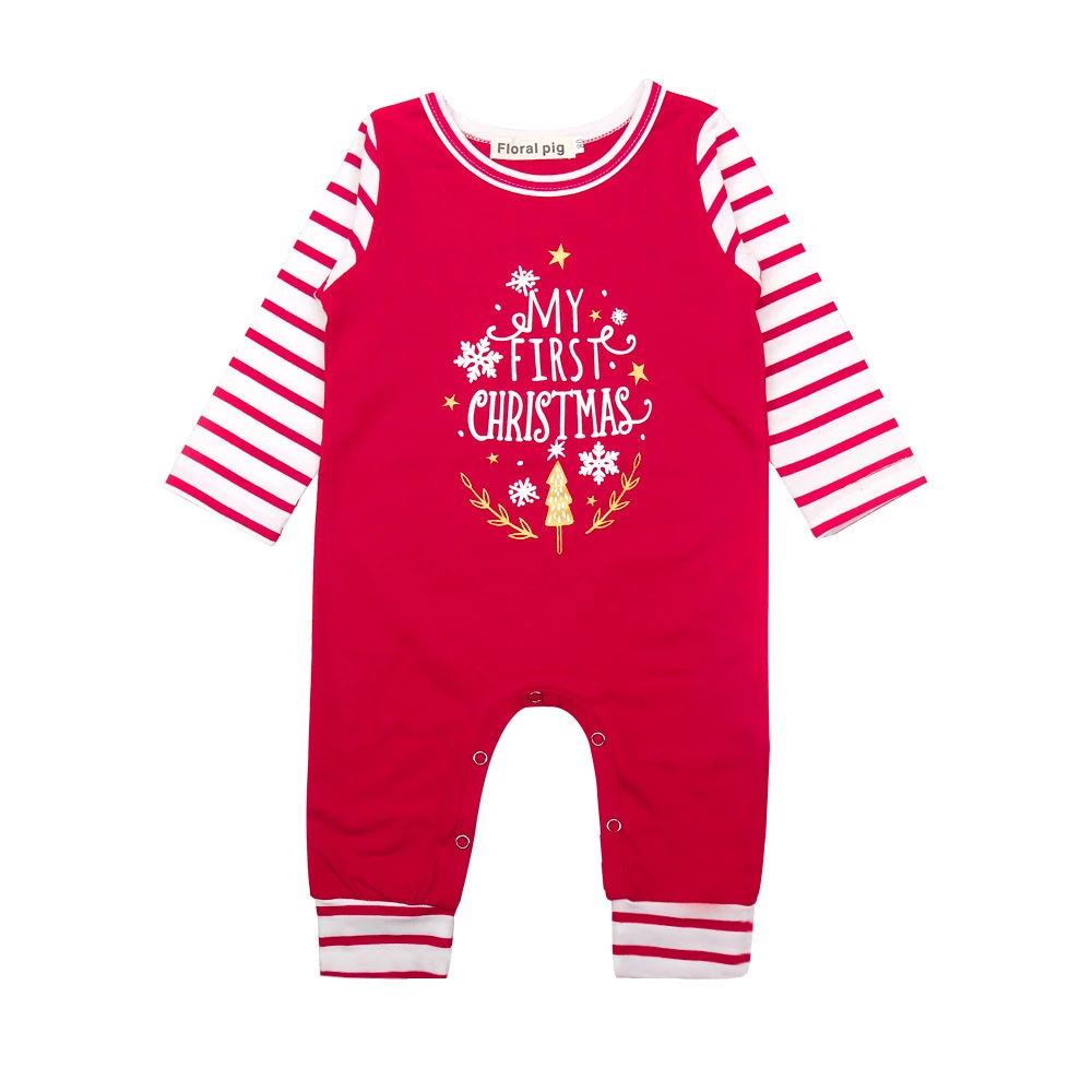 red and white striped baby onesie