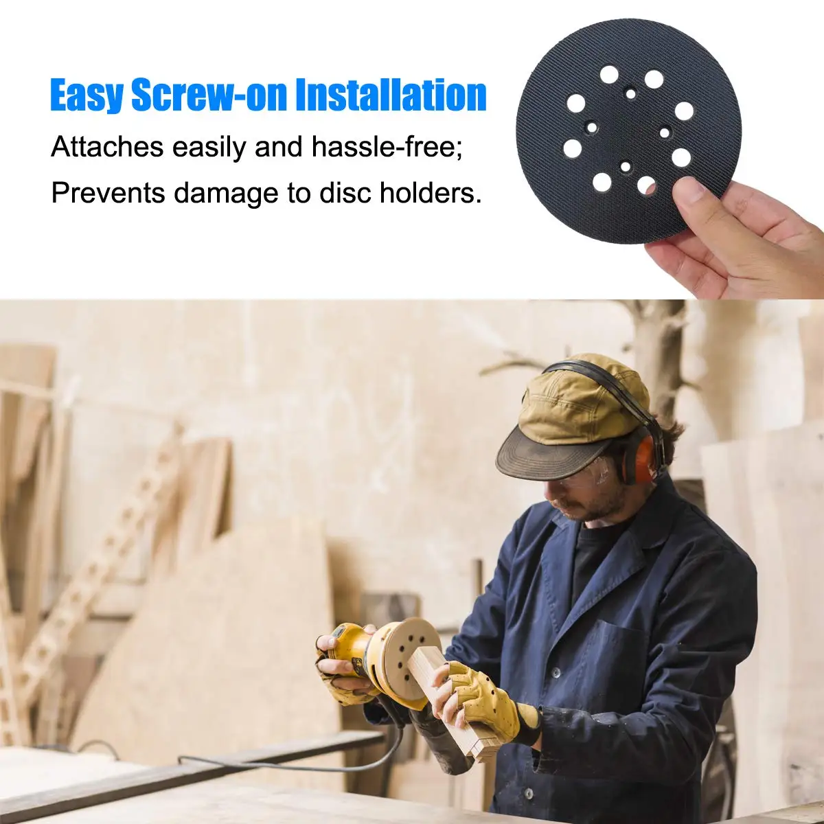 5 Inch 8-Hole Hook and Loop Replacement Sanding Pad for Ridgid R2600 and R2601 Backing Plate Random Orbit Sander Car Polisher car polishing pad,car polish pad,car polishing sponge,polishing sponge set,polishing wheel disc,polishing wheel kit