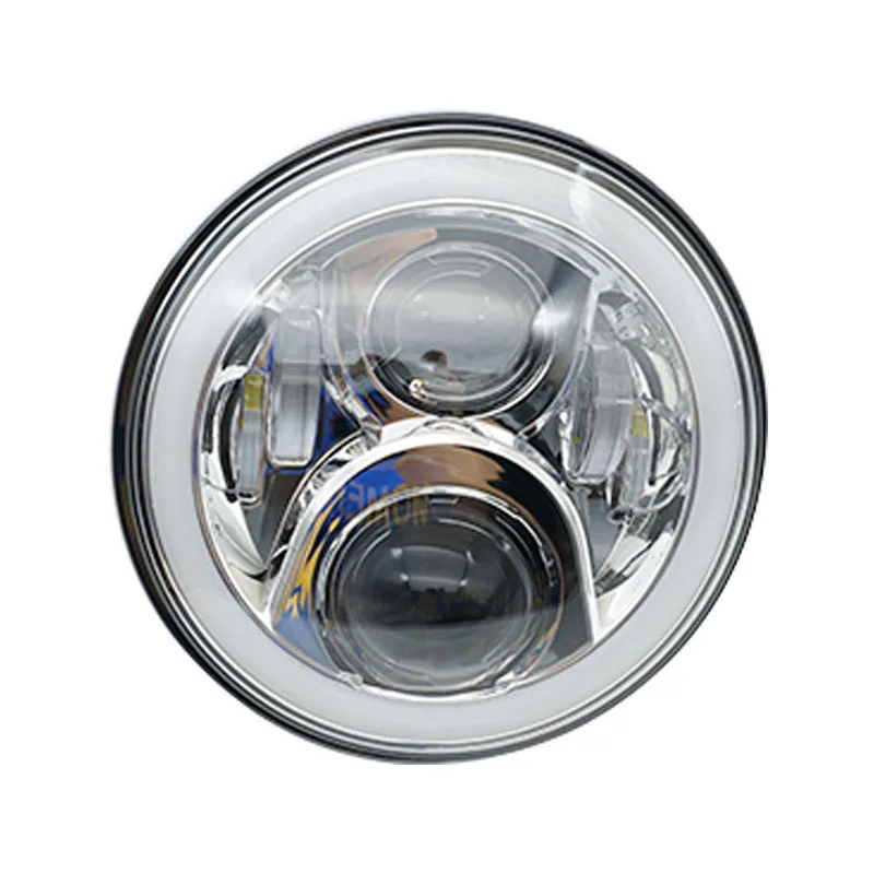 Suporte de Farol de Led para Motocicleta Acessórios para Motocicleta Polegadas com Revestimento Farol de Lâmpada para Harley Anel de 7 Alta - Baixa Luz Led 7 '' 50w h4 13 acessórios para motocicleta, 7 polegadas, com revestimento,
