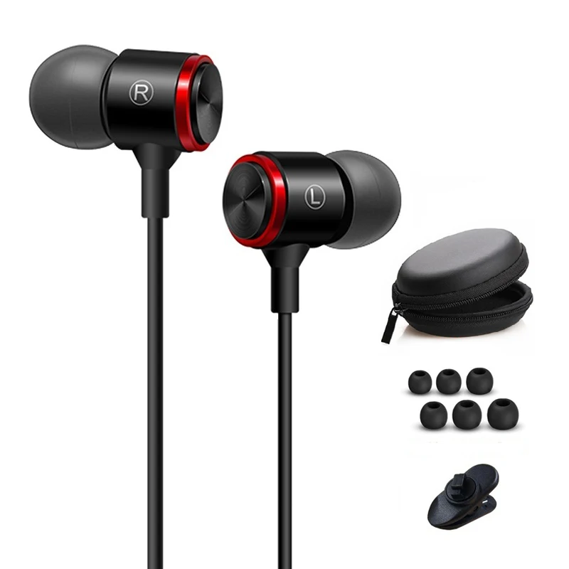 

In Ear Earphone Headset with Microphone Metal Subwoofer Computer PC Gaming Headset Sport Earphone Sweat-proof Gym Earphone.