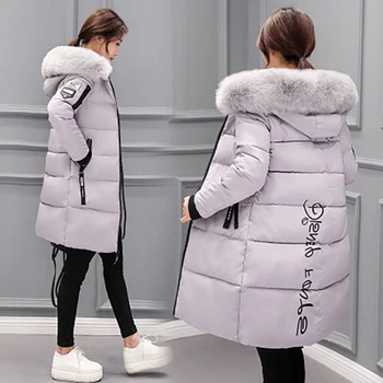 

Hot Coat Jacket Hooded Winter Jacket Women parkas 2019 New women's jacket fur collar Outerwear Female plus Size Winter coats 3XL