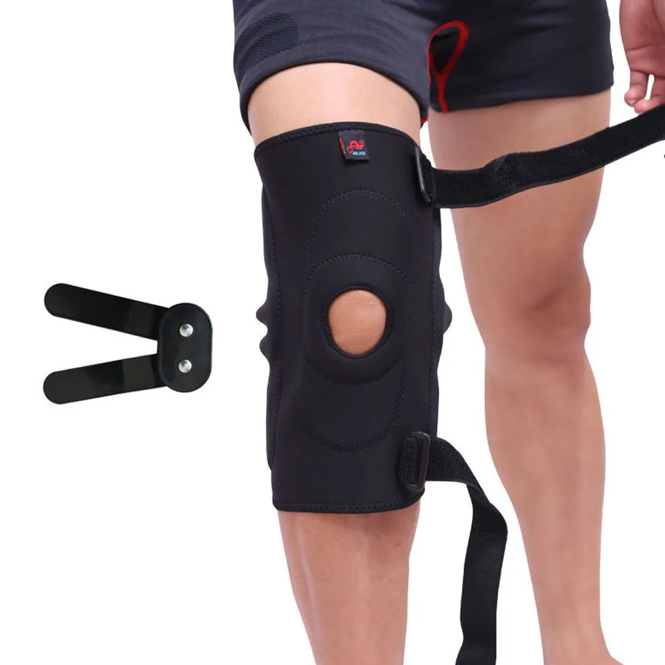 

Professional Sports Safety Knee Support Brace Stabilizer with Adjustable Hinged Knee Support Pad Guard Breathable Knee Protector