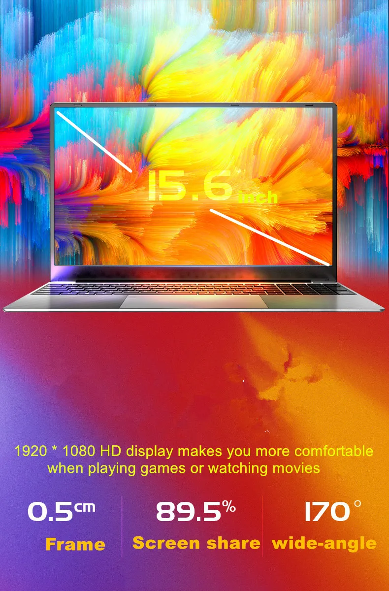15 6 дюймов игровой ноутбук с i7 CPU16G Оперативная память 1 ТБ 512 ГБ 256 128 Гб 64 SSD