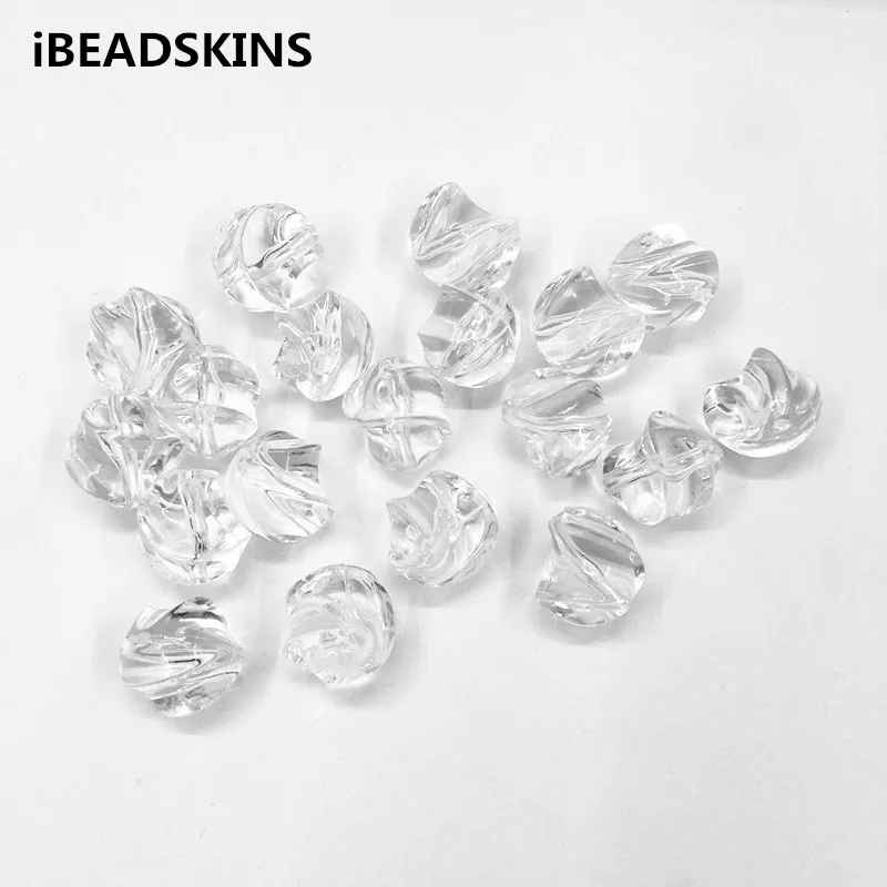 New arrival! (choose size) Clear acrylic Irregular twist shape beads for Necklace Earrings parts hand Made Jewelry DIY | Украшения и