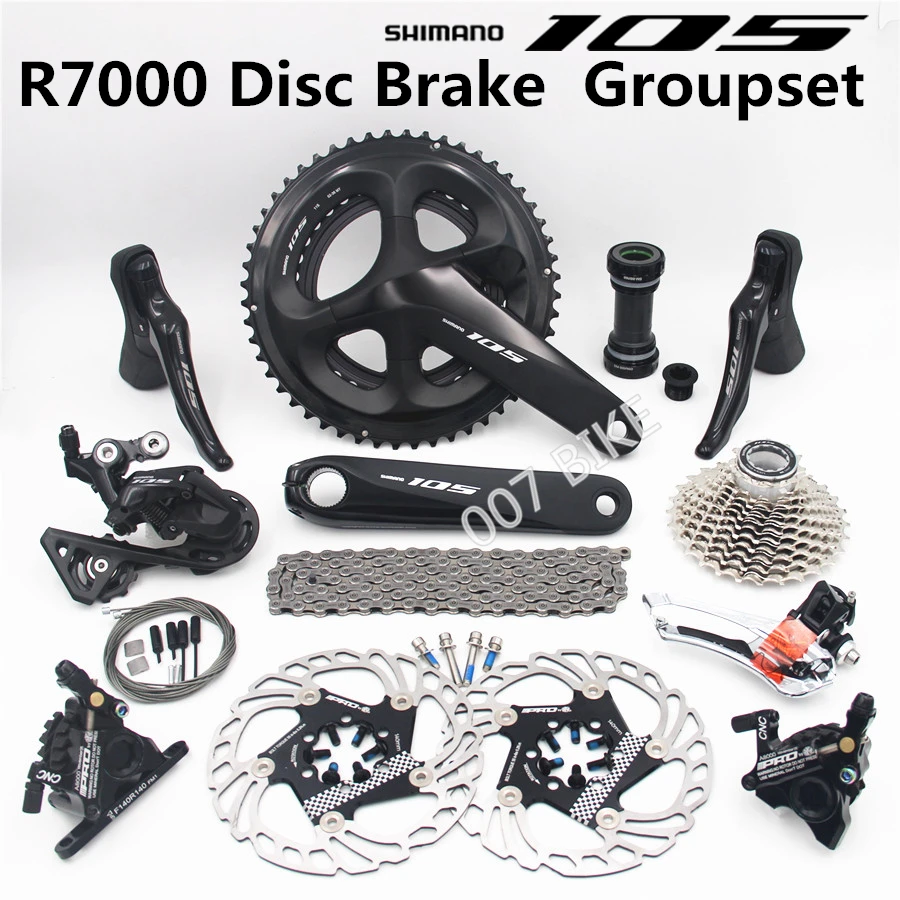 SHIMANO R7000 Groupset 105 A8000 дисковый тормозной переключатель дорожный велосипед shifter FC 53 39T