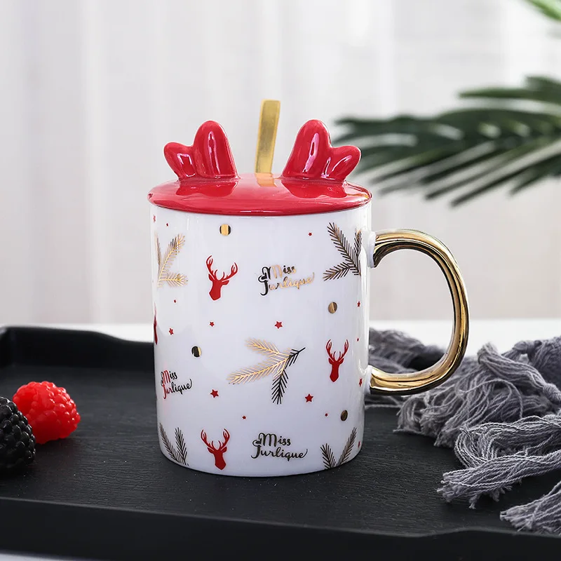 Новинка, подарок на Рождество, керамическая креативная кружка, чайная чашка, посуда для напитков, подарок для друга 7,8x10,2 см, 320 мл - Цвет: 3