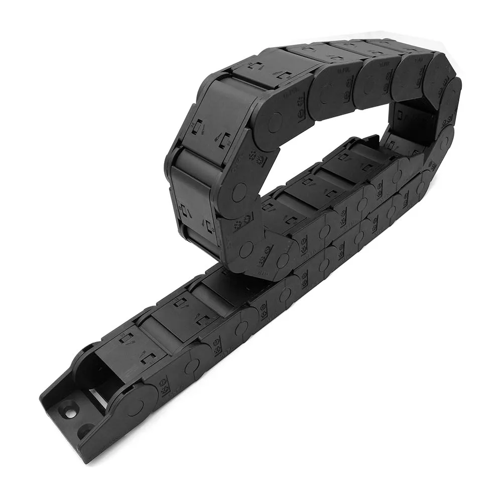 

JFLO 25x38mm 1Meter Closed Open on both sides Plastic drag chain Cable Wire Carrier with connector for CNC Free shipping