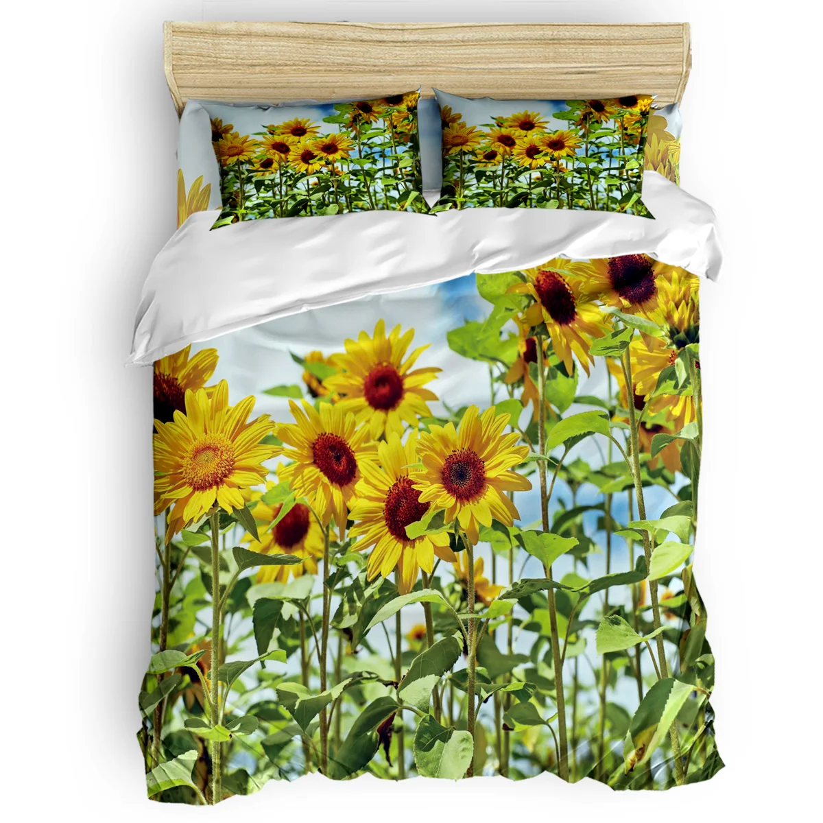 

Sunflower Flower Printing Custom Bedding Set 3D Digital Printing Christmas Bedding Set US KING QUEEN