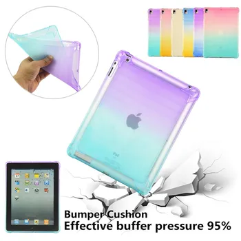 

Slim TPU Case For Apple iPad 2 3 4 Cover Case Clear Silicone Transparent Soft Bright color Back Cover For ipad2 iPad3 iPad4 Case