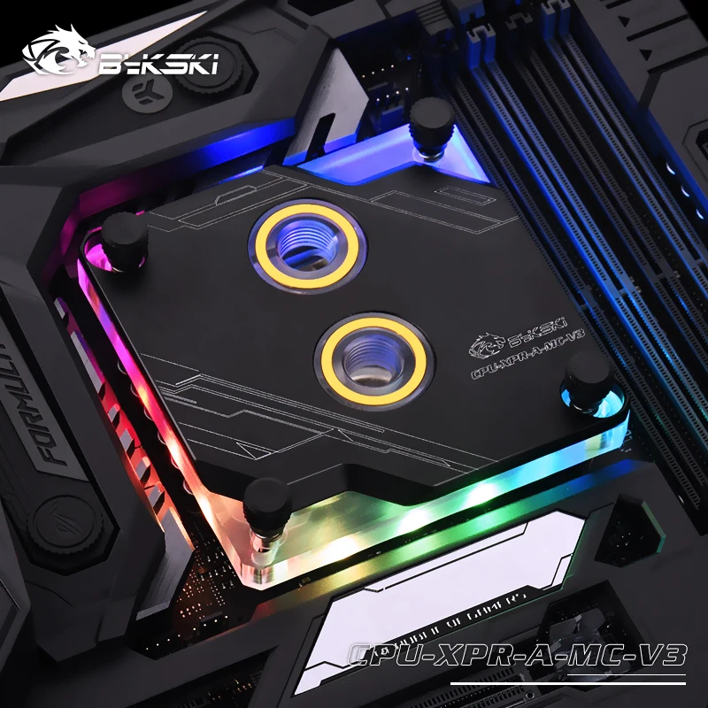 Водяной блок Bykski для процессора INTEL LGA1150 1151 1155 1156 2011 2066 X99 I7 RGB светильник с