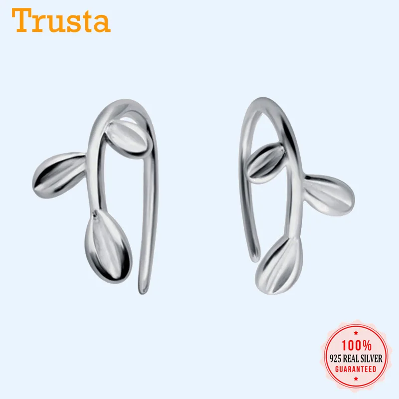 Trusta 925 пробы, серебряные серьги, модные милые миниатюрные серьги-гвоздики 12 мм X 7 мм, подарок для школьниц, дочек, DS239