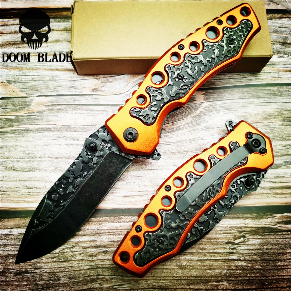 

215mm 5CR15MOV Blade Quick Open Knives Folding Knife Tactical Survival Knives Hunting Camping Blade Multi High Hardness